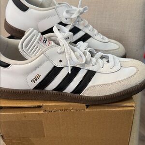 Adidas Samba White and Black Sneakers